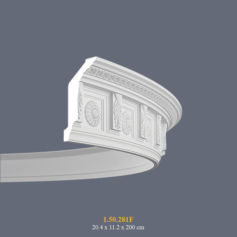 Γωνιακή κορνίζα τοίχου - οροφής από ελαστική πολυουρεθάνη FLEX
