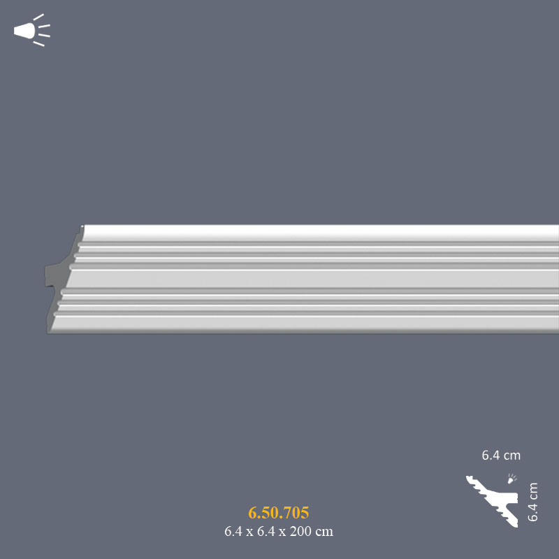 Γωνιακή κορνίζα τοίχου - οροφής από σκληρή πολυστερίνη Composite