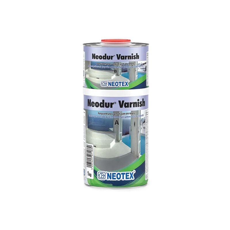 Διάφανο βερνίκι Neodur® Varnish πολυουρεθανικό με γυαλιστερή εμφάνιση, δύο συστατικών, με φίλτρα UV