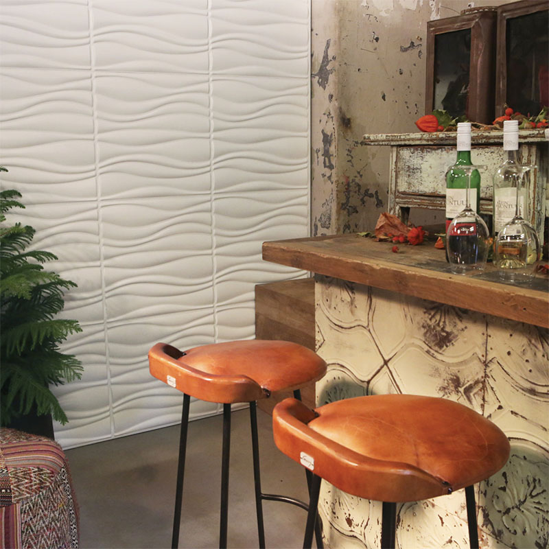 ​Πάνελ τοίχου 3D από ίνες ζαχαροκάλαμου. 100% ανακυκλώσιμο προϊόν. Ιδανική επιλογή για εντυπωσιακή διακόσμηση σε κάθε προσωπικό και επαγγελματικό χώρο.